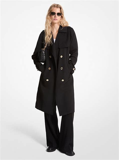 michael michael kors draped trench coat|michael kors husk waterproof coat.